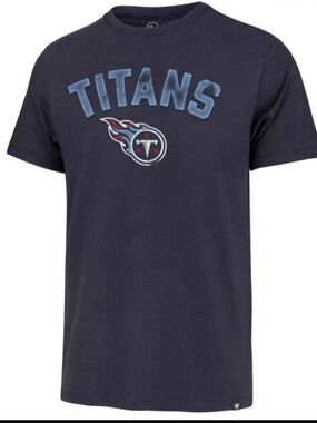 '47 Tennessee Titans All Arch Franklin Short Sleeve Navy Tee Men's Size Small